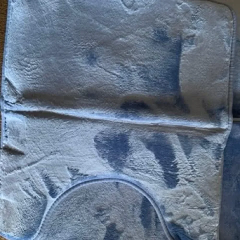Grey Bathroom Rug, Memory Foam, Non-Slip, Machine Washable, 17 x 24